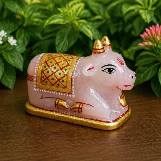 Original Sphatik Nandi Ji ( colour )